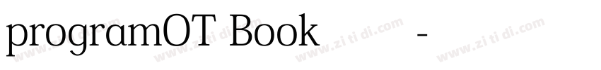 programOT Book 常规字体转换